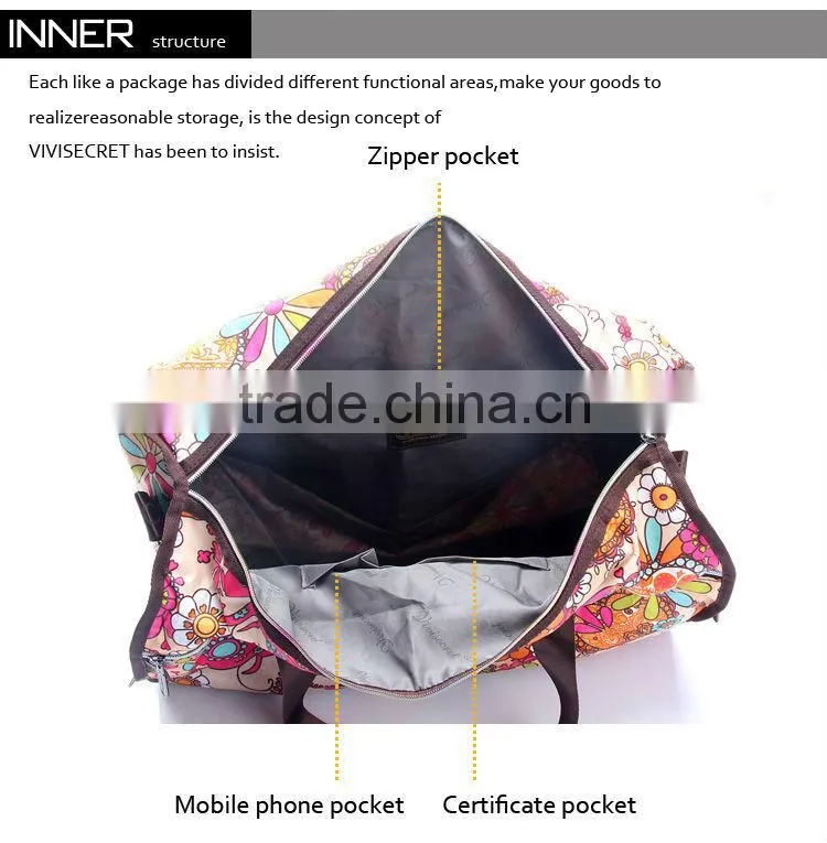 vivisecre New travel product nylon cartoon luggage travel bag online