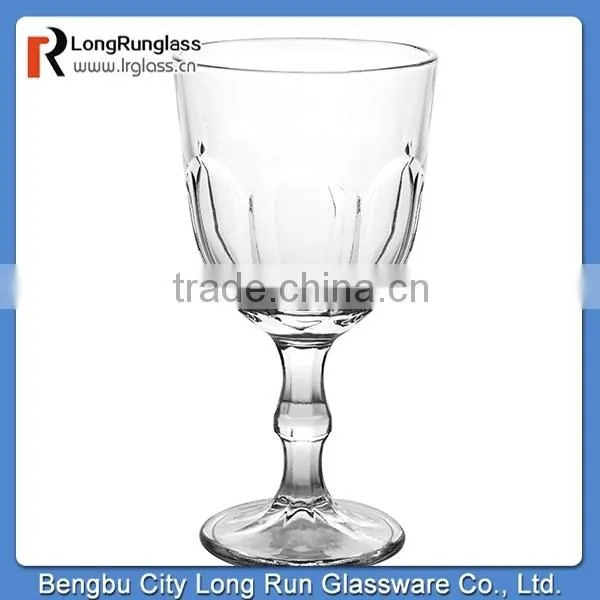 LongRun Wholesale Personalized Clear Glass Cup Old Fashioned Stemmed Red Wine Glassware