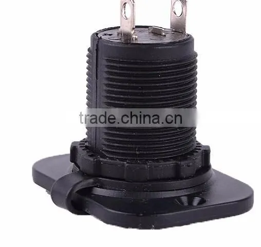 High quality waterproof 12v/24v motorcycle cigarette lighter plug power socket