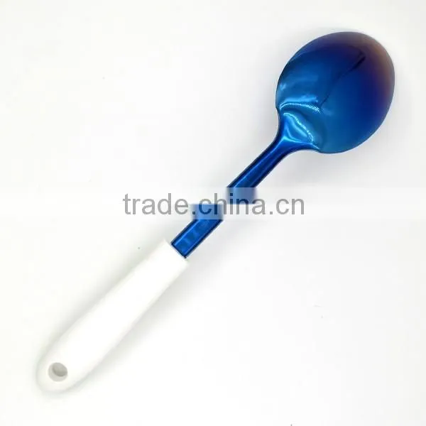 Non-stick TPR handle Latest popular titanize kitchen cooking spoon