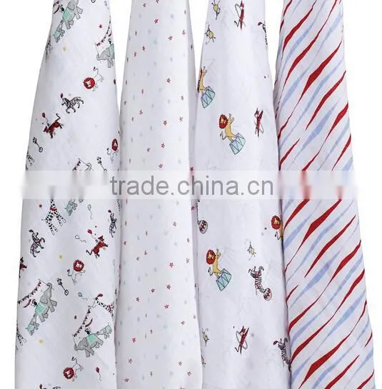 Hot Sale Cute Cartoon Print Muslin Cloth