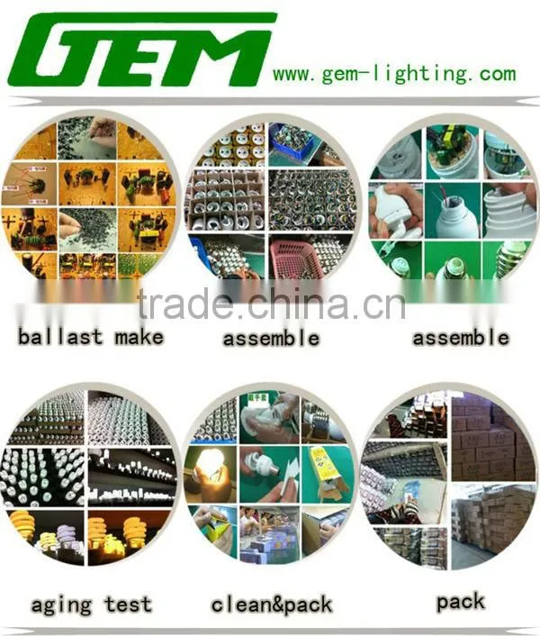 3000/6000/8000Hours U Spiral Shape 5-105W CFL Light Bulb With Price
