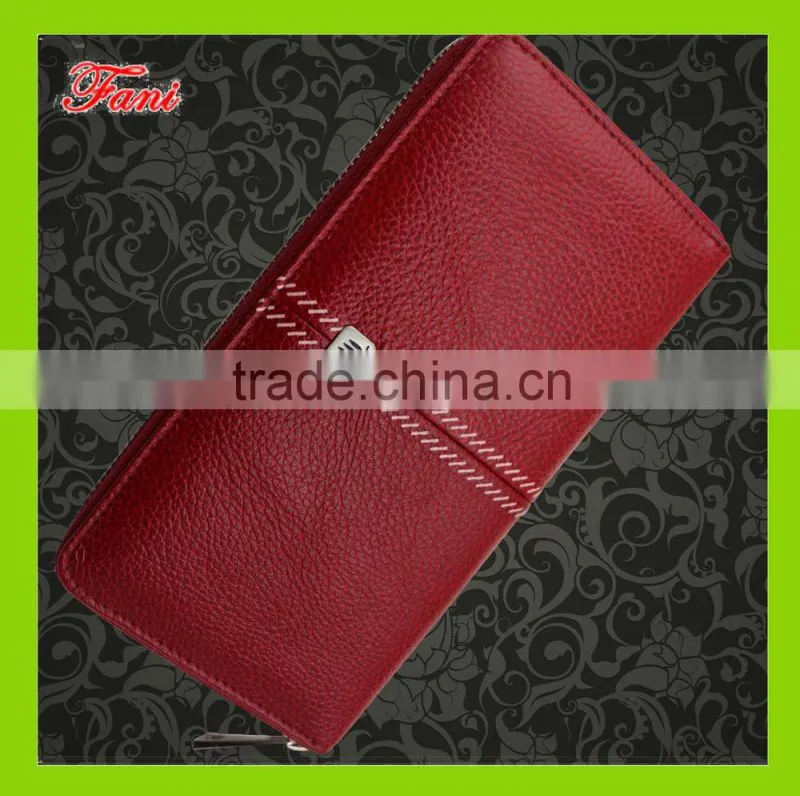 2015 fashion genuine leather wallet women