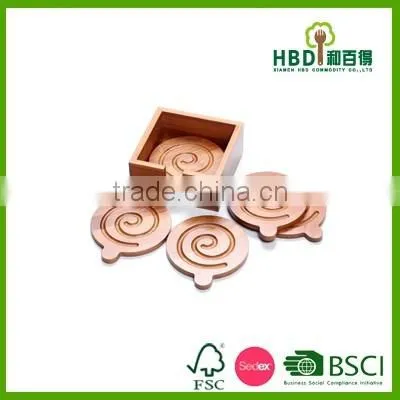 2016 best selling premium bamboo mug coaster wholesale