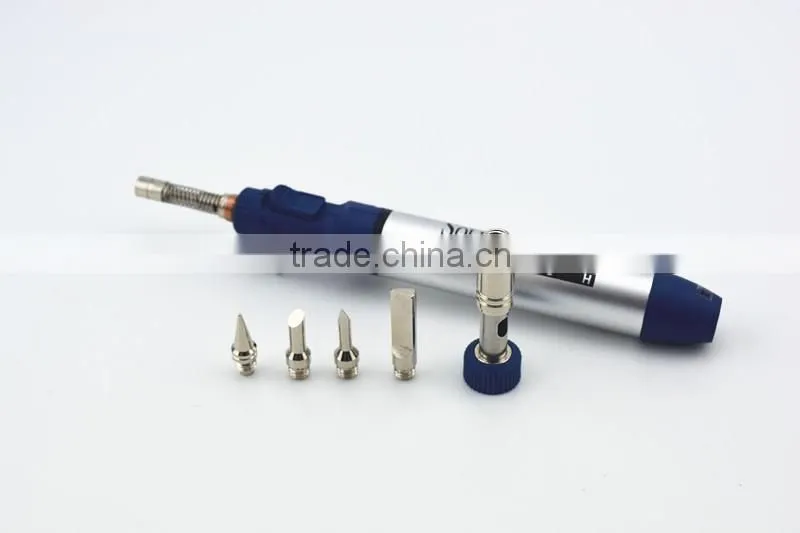 Multi-functional Flame Butane Gas Soldering Iron Pen Torch 4 Tips EK-061