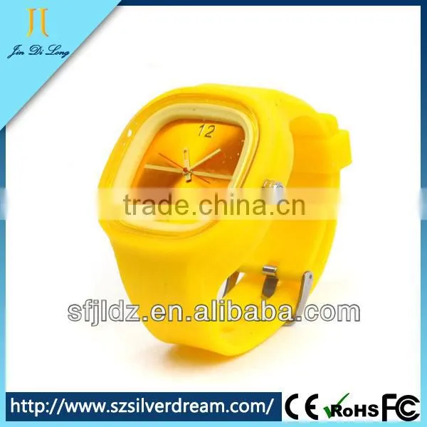 Kids Fashion Watches Square Face Jelly Watch Silicone Watch