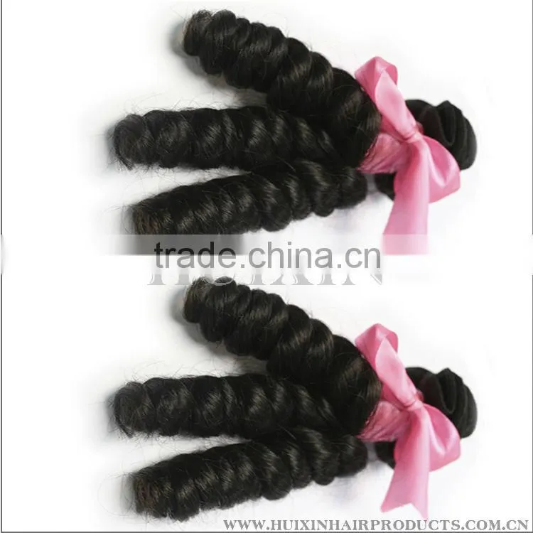 3pcs each bundle Burmese hair weaving romance curl