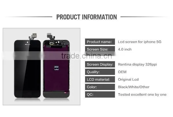 Anti-dust mesh waterproof factory direct for iphone 5 replace glass digitizer