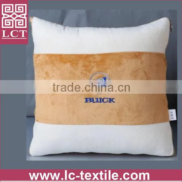 supply 2015 newest embroidery micro plush promotional car pillow with competitive prices and guaranteed quality(LCTP0105)