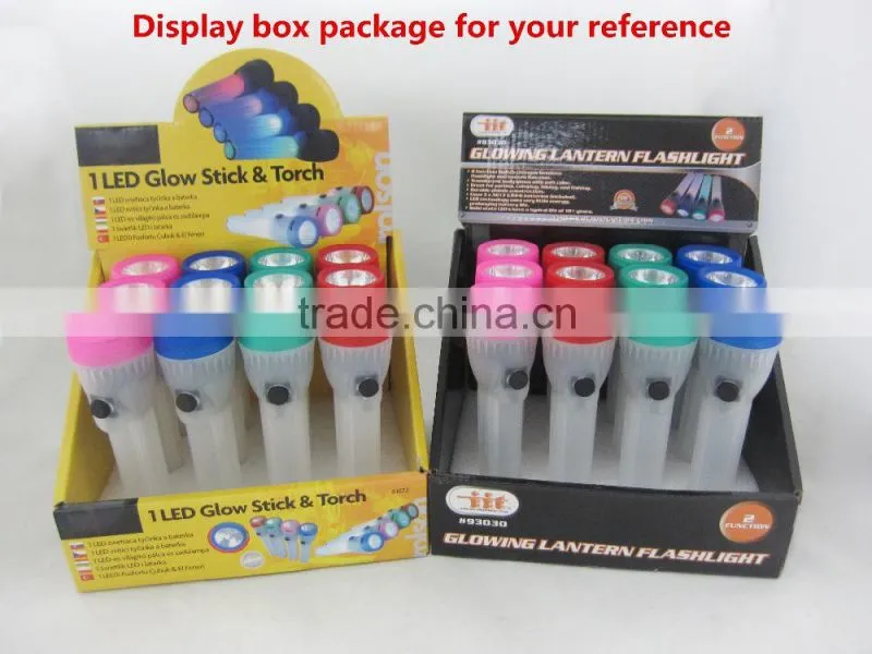Multi-colors 2 led infrared flashlight plastic Flashlight