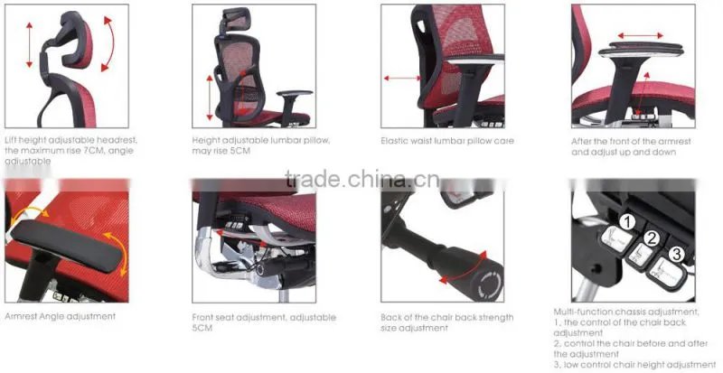fabric chair,comfortable appearance office chair with aluminum alloy