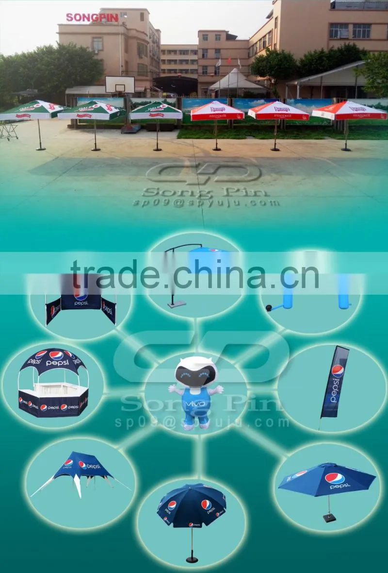 Sun protection beach printing umbrella fabric with logo custom