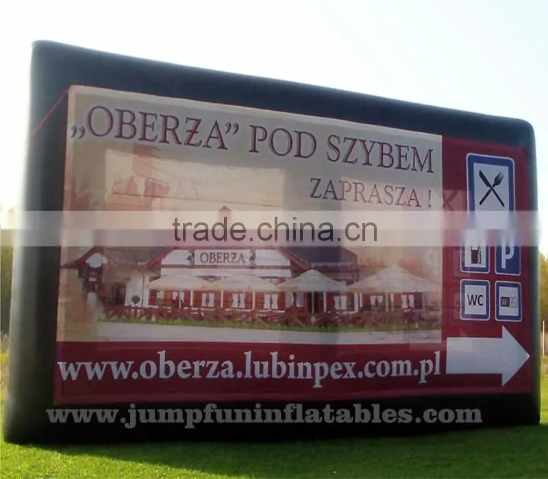 air-tight Inflatable Floating Billboard removable advertising banner water advertising equipments