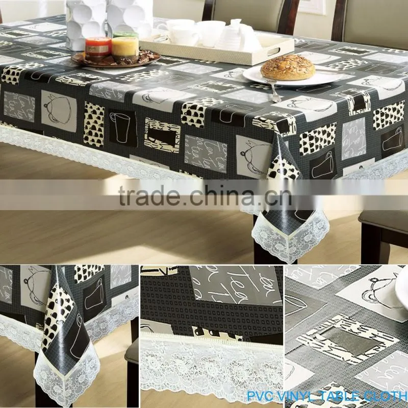 high quality water proof 137*183cm decorative print pvc table cloth