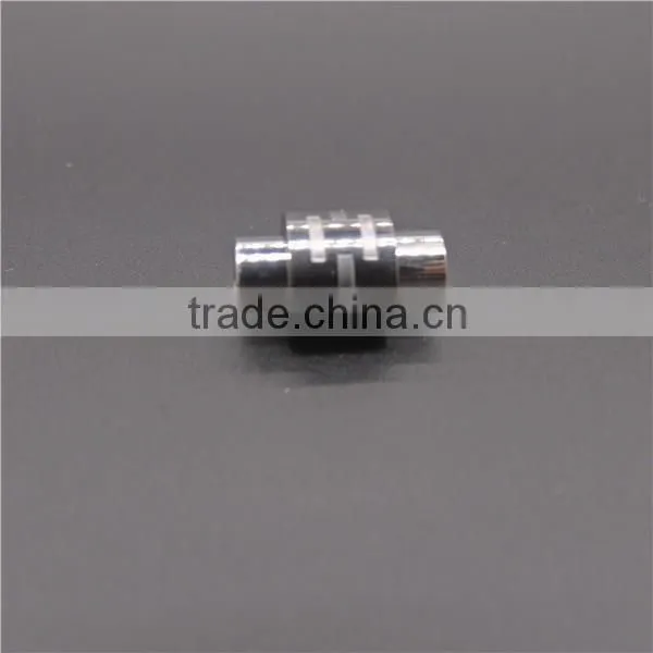 Stainless steel casting charm jewelry silver DIY bracelet beads with round shape
