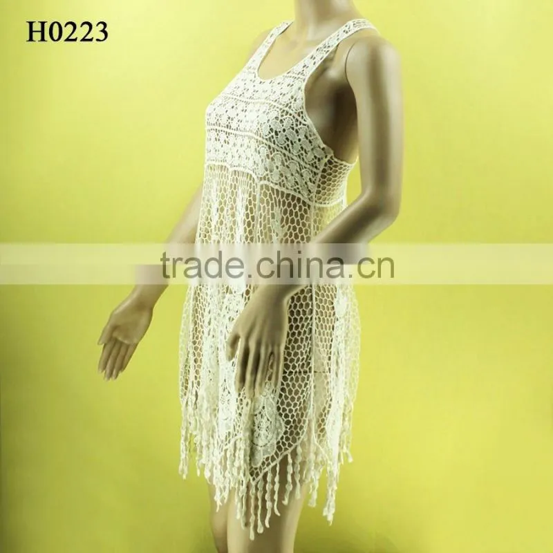 White Vintage Mexican Embroidered Dress
