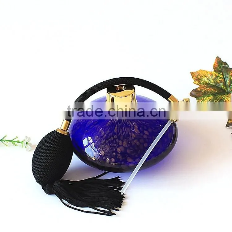 150ml High Quality New Design Hot Sale Big Capacity Blue Airbag Glass Perfume Bottle
