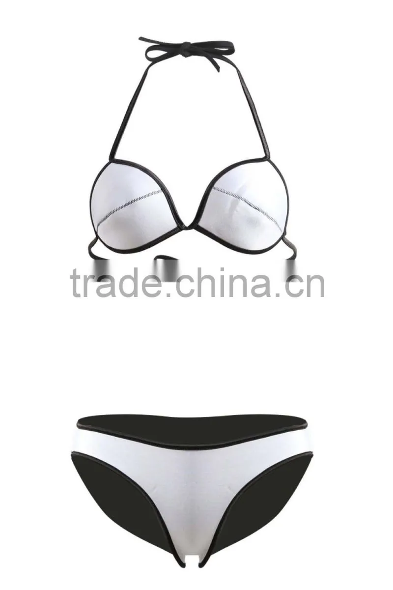 Waterproof micro bikini for women Fashion wholesale sex reversible Neoprene bikini bodychain
