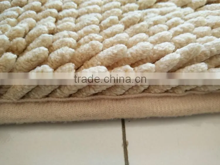 high weight long pile multicolored chenille rug