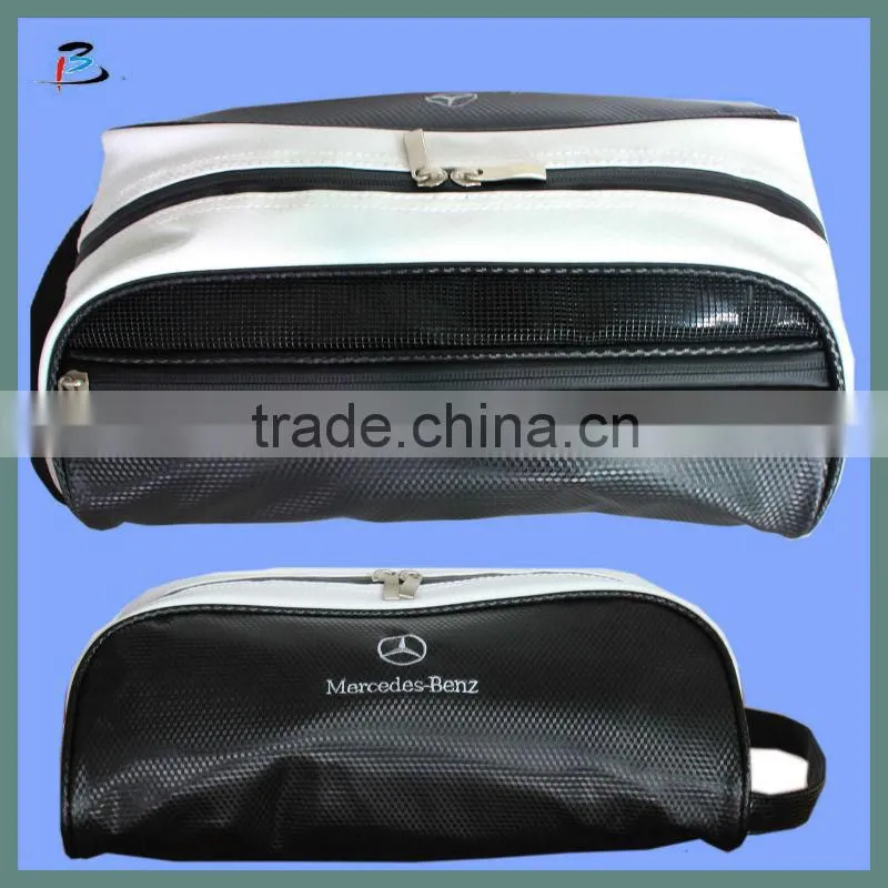 custom pu leather golf shoe bags