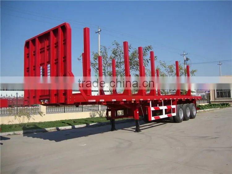 long wood transport log trailer, 3 axle log trailer