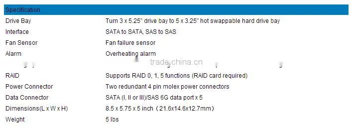 ED3005-D 5 in 4 HDD Enclosure