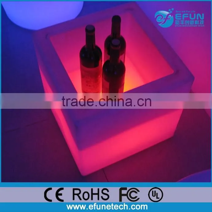 portable rgb color changing led decorating bar liquor bottle plastic cooler box