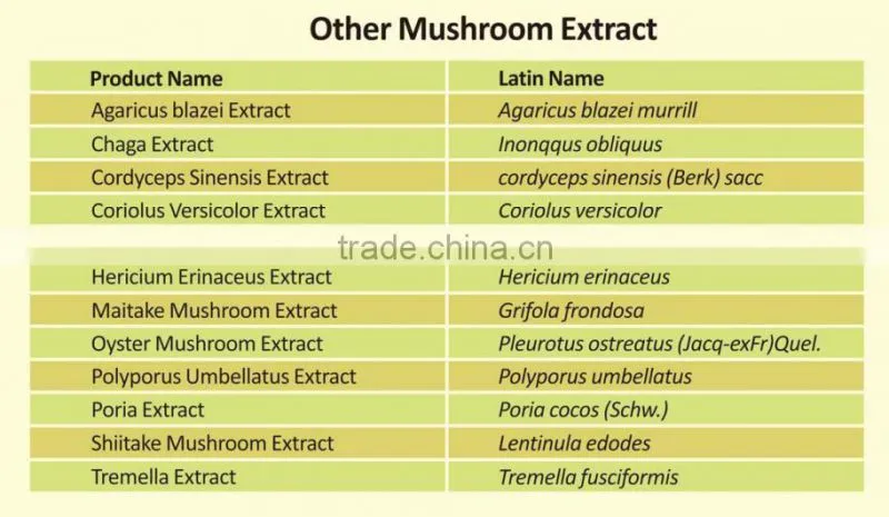 100%natural Reishi Mushroom Extract