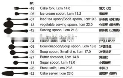 B2200 stainless steel flatware sets spoon fork and knife