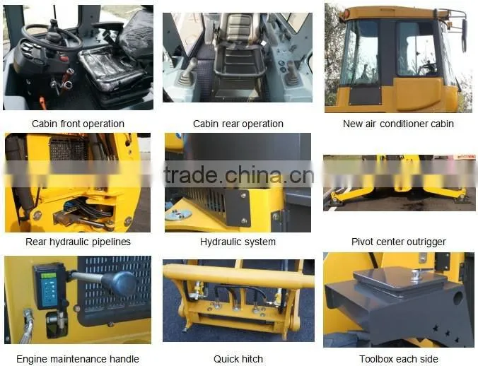 AS790 towable mini tractor loader compact tractor backhoe
