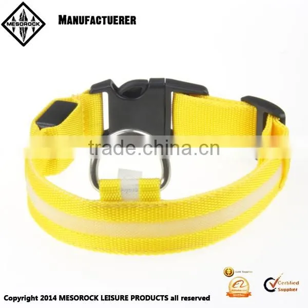 Wholesale Adjustable Sizes with Plastic Snap Closure Pet Collar Led Dog Collar