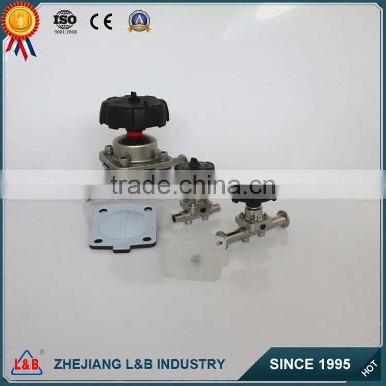 sanitary stainless steel import clamped diaphragm valve