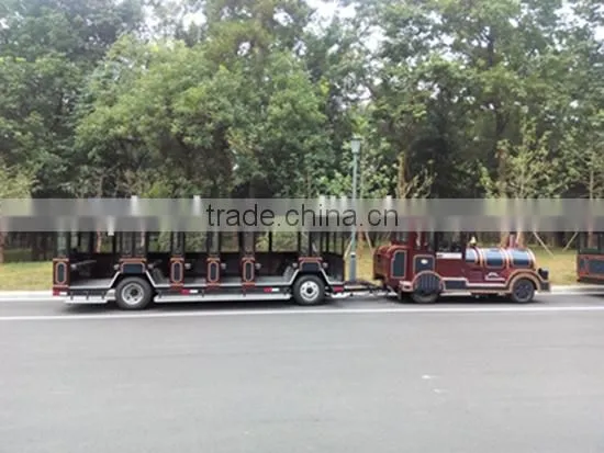 32 seats passenger trailer,closed wagon,trackless train,diesel train
