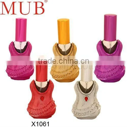 Sliver Princess wedding dress style bottle ,alloy perfume bottle