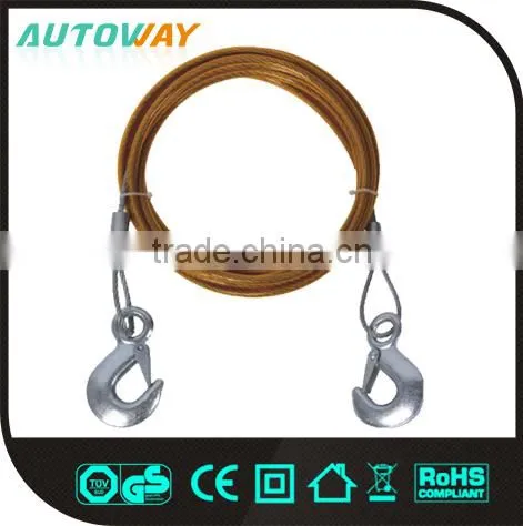 10mm S Shape Hook Car Steel Tow Rope With Cover