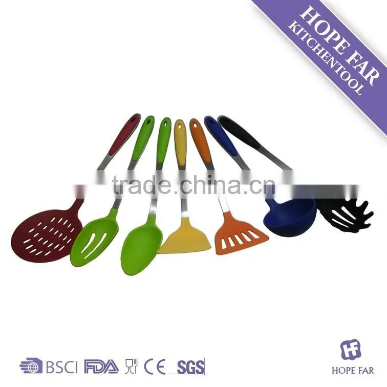 N303-7 Hot sale 5pcs black color nylon kitchen cooking tool set