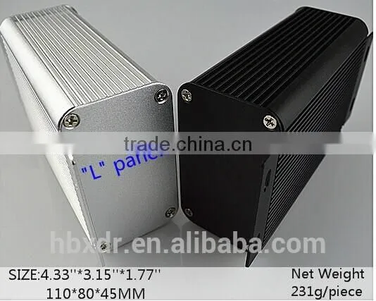 CNC Machining waterproof black anodized Extruded Aluminum Enclosures