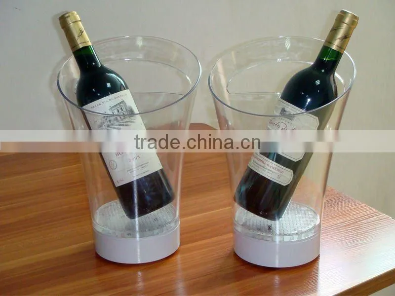 bar decoration acrylic lighted beer ice bucket