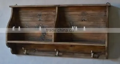 Top populars! Antique wooden wall shelf