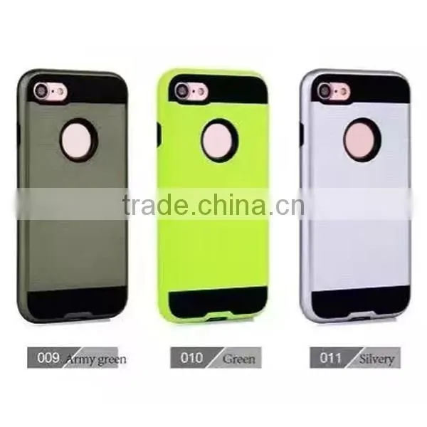 Wiredrawing phone case TPU + PC combo phone shell protective back cover for iPhone 7