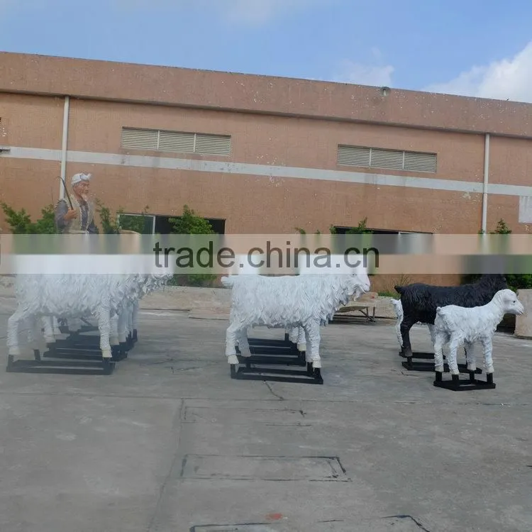 Fiberglass goat statue for movie cartoon