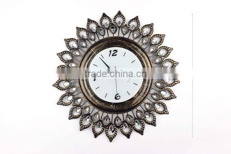 Antiquity large sun shaped wall watches clock