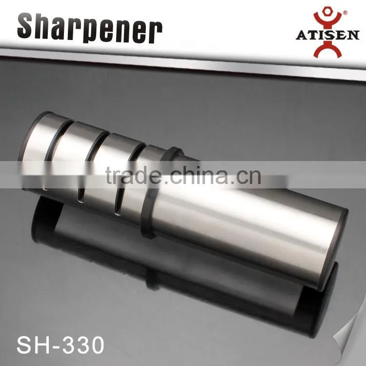With Flower style 3 Stage Stanless Steel Round Knife Sharpener
