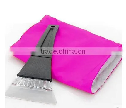 cute warm ice scraper with glove