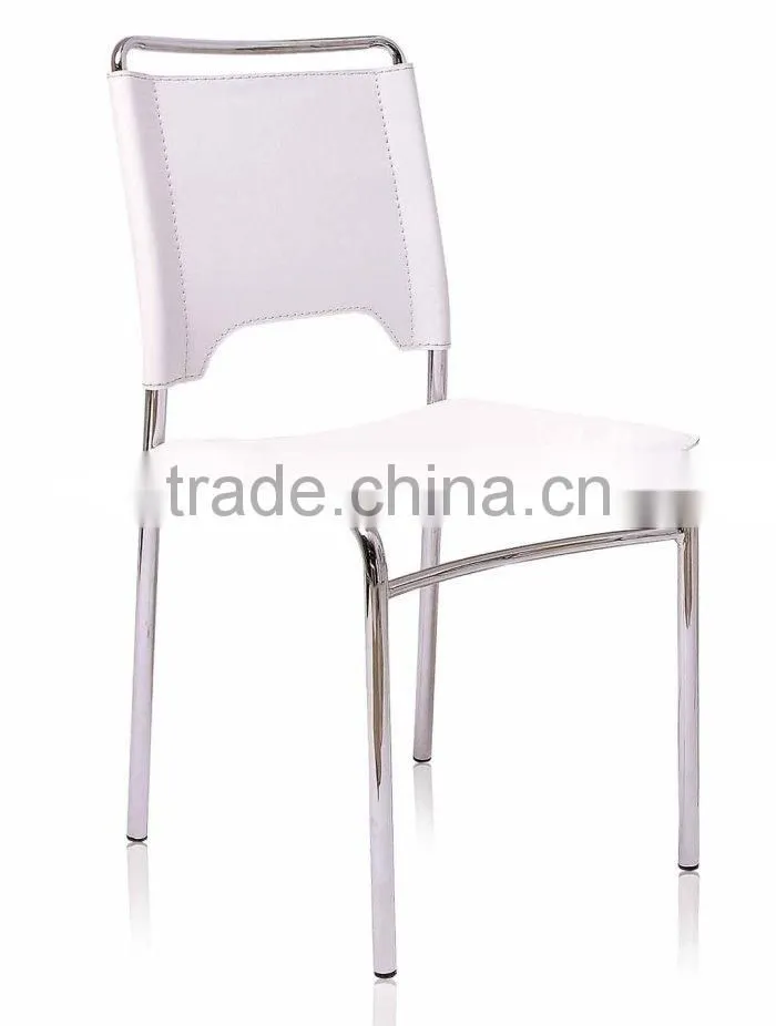 Dining room chair, colorful coffee chair, modern brown leather dining chair