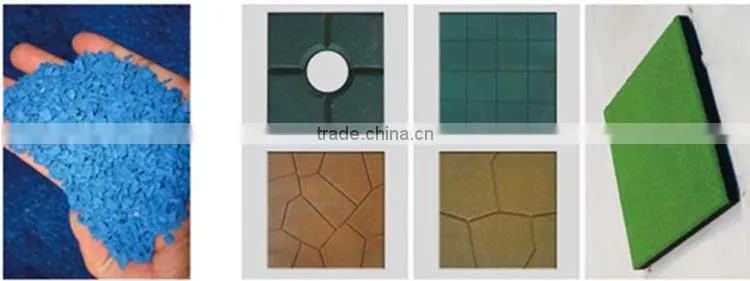Rubber Tile Molding Machine with Tire Recycling rubber granule