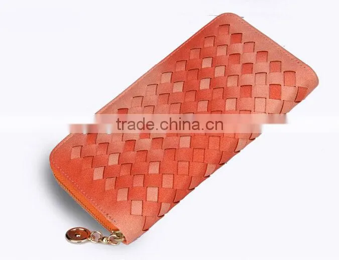2015 Fashion New Design Woman Wallet Knit Lines Lady Wallet/Purse Women