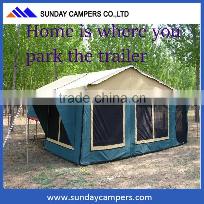 Motorcycle camping trailers lifting off road camper