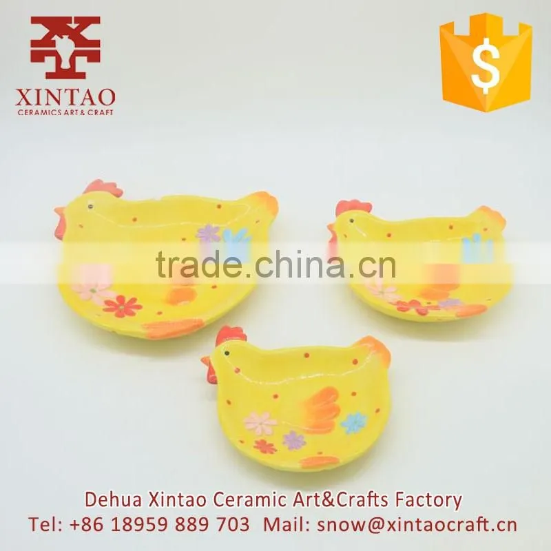 New arrived ceramic shampoon dispenser,decorative cleanser essence bottle in cock shaped