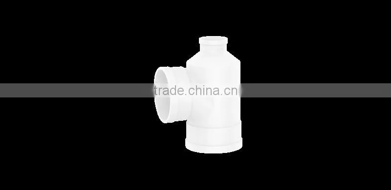 Factory price Manufacturer good quality PVC Fitting UPVC Rubber Joint plastic fitting for drainage GB 45DEG reducing skew tee